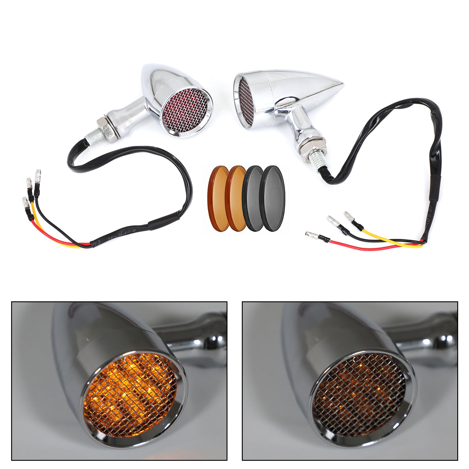 Clignotants LED universels pour motos M10, lampe clignotante