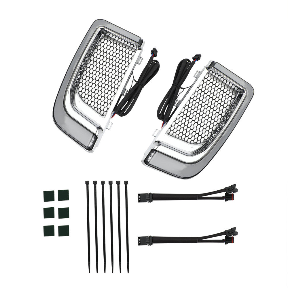 Harley Electra FLH T Road Glide Tracer LED Carénage inférieur Grilles inférieures Lumières