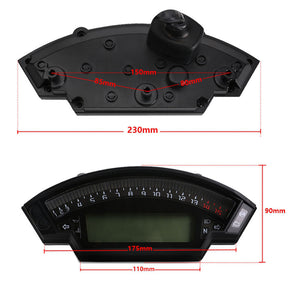 Motorrad LCD U/min Digitalanzeige Kilometerzähler Tachometer Messgerät Hintergrundbeleuchtung Generisch