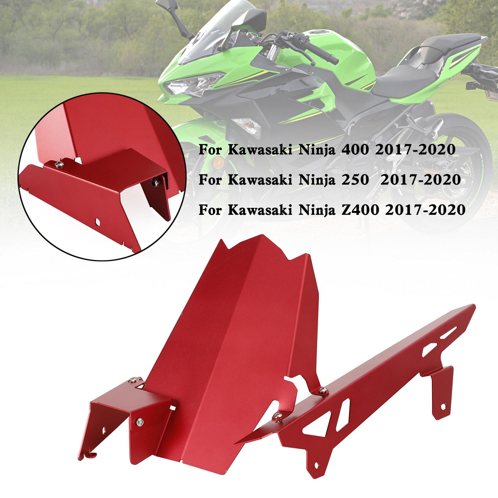 Couvercle de protection de chaîne de pignon pour Kawasaki Ninja 400/250 Z400 2017-2020 générique