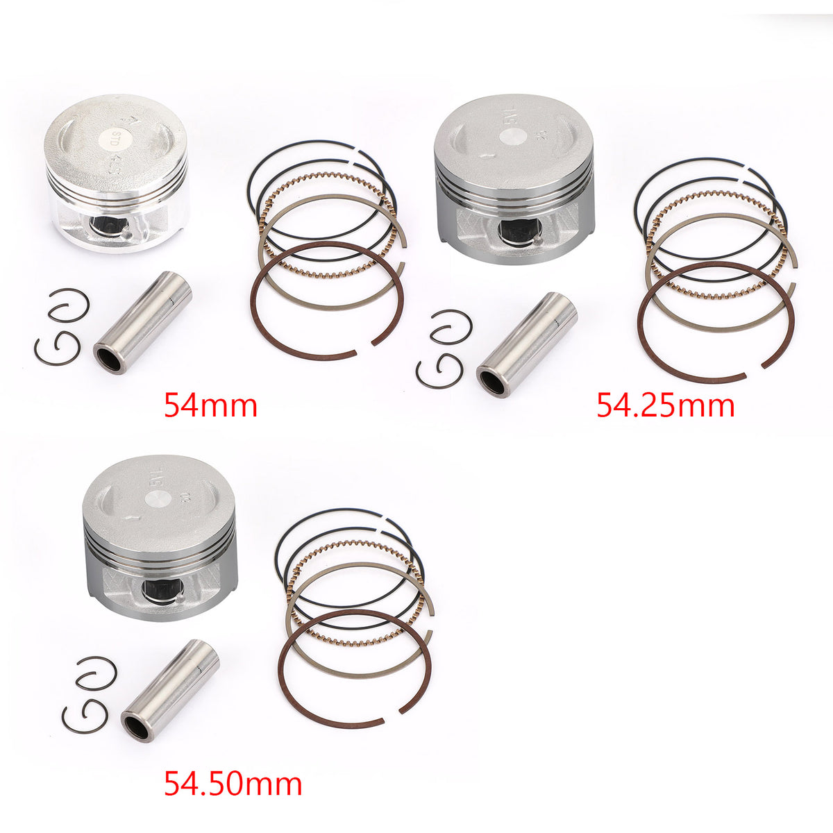 Kit de pistons et jeu d'anneaux adaptés pour Yamaha TTR125LEW TTR125 2007 YFM125 RAPTOR 125 11-13 TTR125LE TTR125 04-07