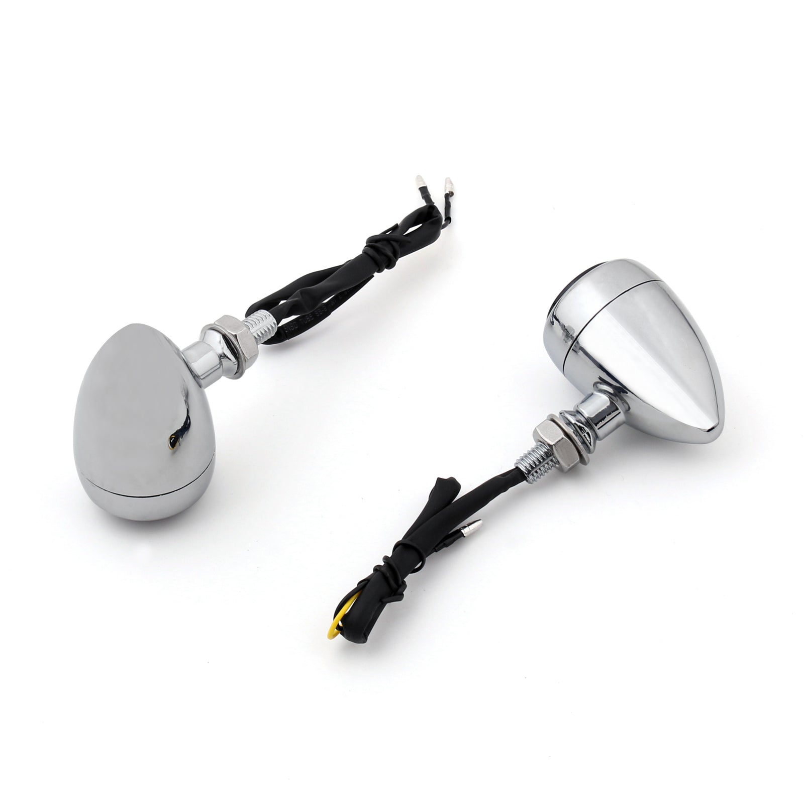 Indicadores LED de señales de giro tipo bala para Harley Chopper Cafe Racer Chrome