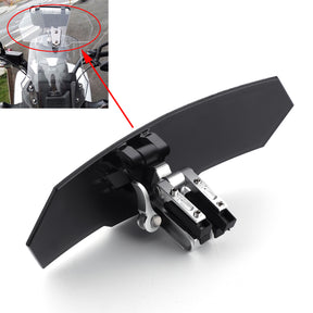 Adjustable Windshield Extension Deflector Fit For Honda Yamaha Universal Black