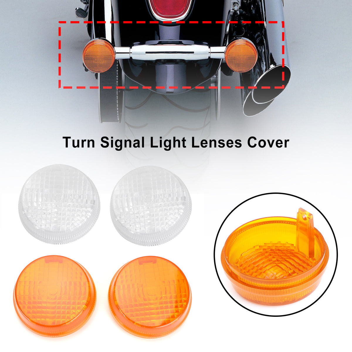 Blinker-Licht-Gläser-Abdeckung für Honda Shadow Spirit VT750 Vulcan VN Generic