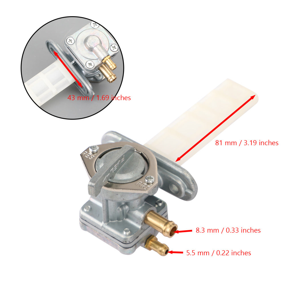 Llave de purga de válvula de combustible compatible con Kawasaki ZG1000 Concours 1000 1000GTR 51023-1130