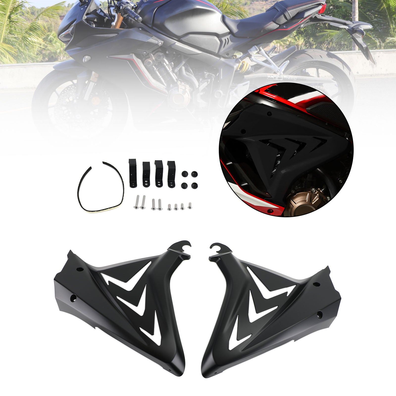 Capots de carénages de panneaux de couverture de cadre latéral pour Honda CBR650R 2019-2021 générique