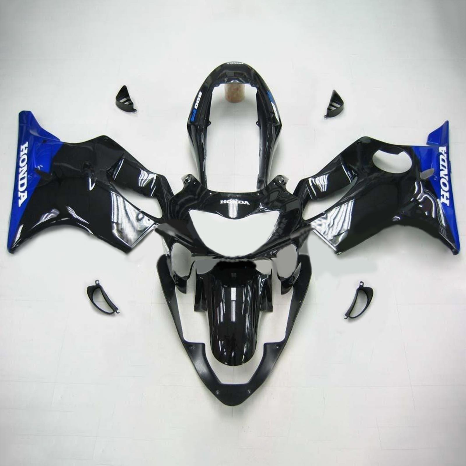Amotopart Honda CBR600F4 1999-2000 Schwarz&Bblauer Verkleidungssatz
