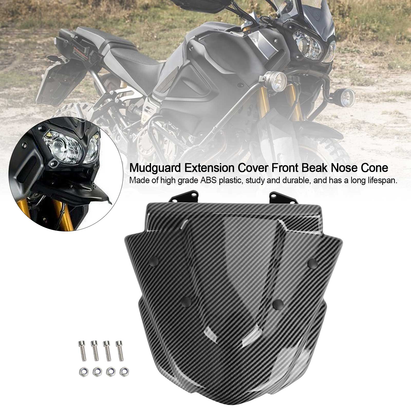 Mudguard Extension Cover Front Beak Nose Cone for Yamaha XT1200Z 2014-2021 Generic