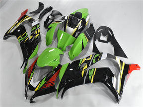 Amotopart Kawasaki 2016-2020 ZX10R Black&Green Style2 Fairing Kit