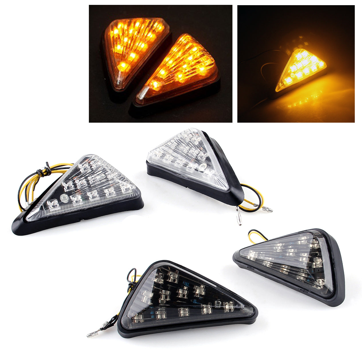 Intermitente LED de montaje empotrado para Honda CBR 600/F4i/929/1000 RR Yamaha R6 R1