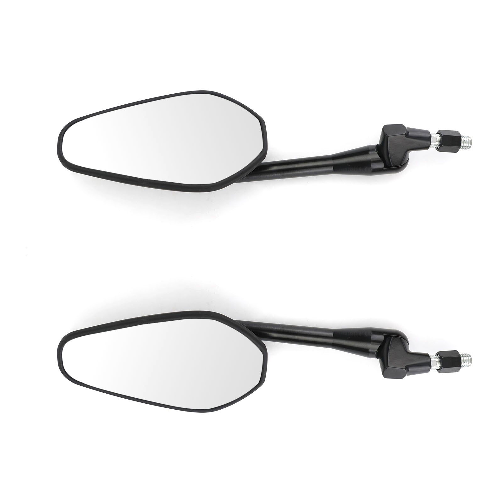 New M10 10mm Left & Right Motorcycle Motorbike Custom Rearview Side Mirrors Generic