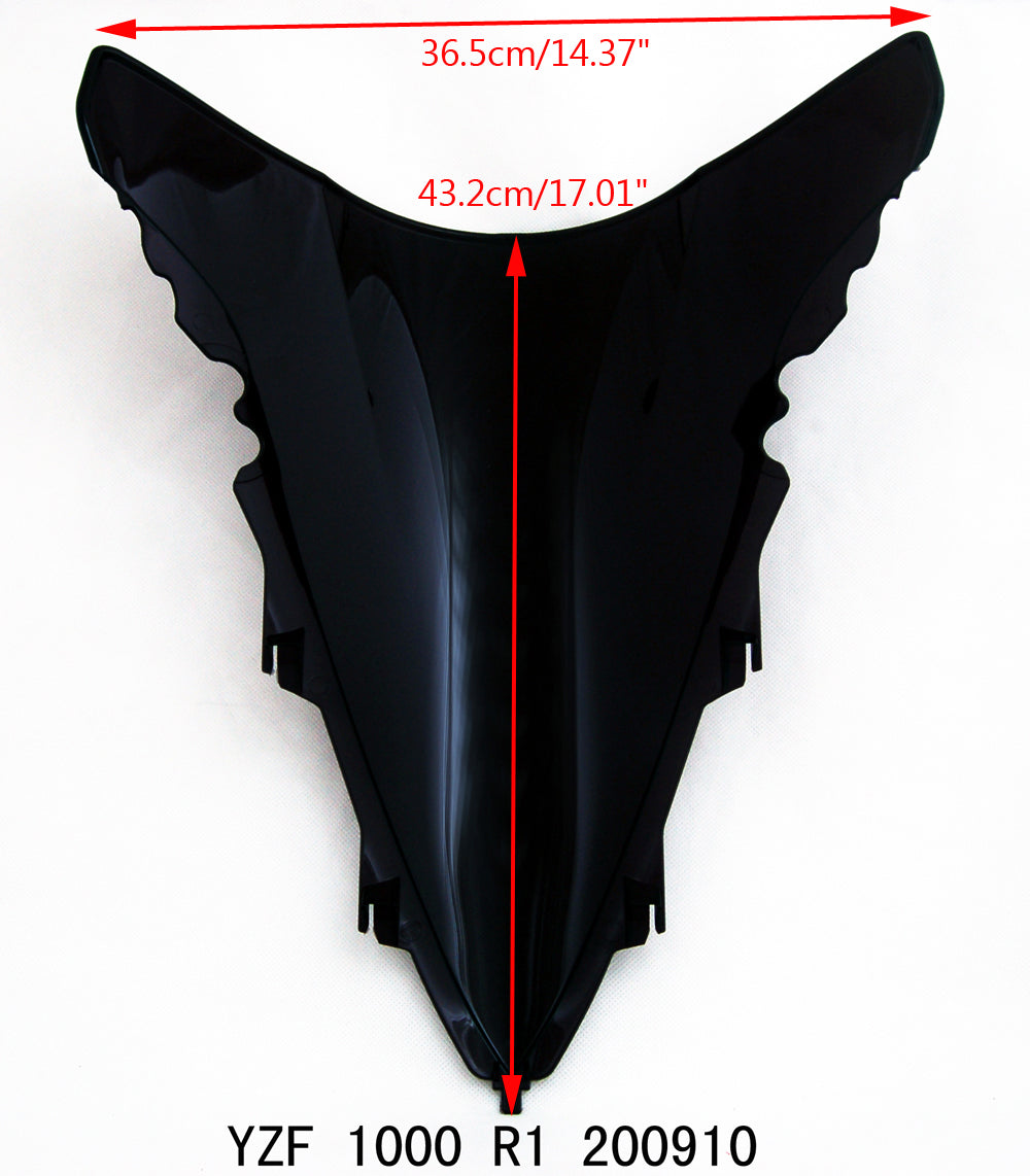 2009-2014 Yamaha YZFR1 YZF 1000 R1 Parabrezza Parabrezza Double Bubble Nero Generico