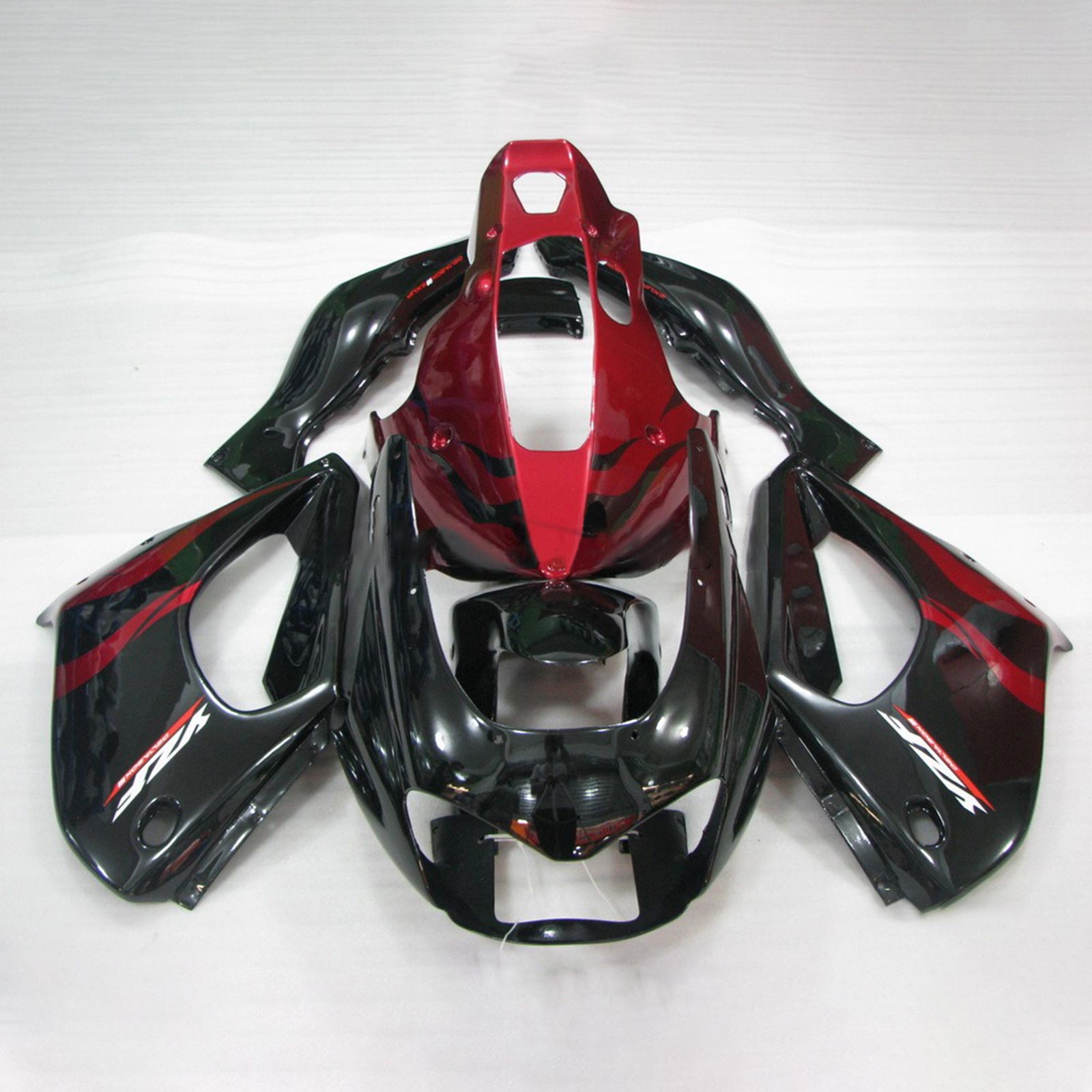 Amotopart 1997–2007 Yamaha YZF1000R Thunderace Verkleidung, Rot und Schwarz, Style2-Kit