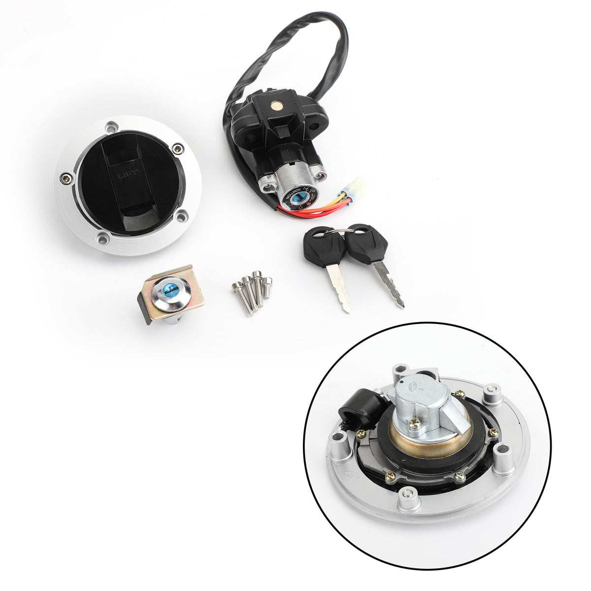 Ignition Switch Fuel Gas Cap Lock Keys For Suzuki SV 1000/S GSXR 1000/Z 03-07 Generic