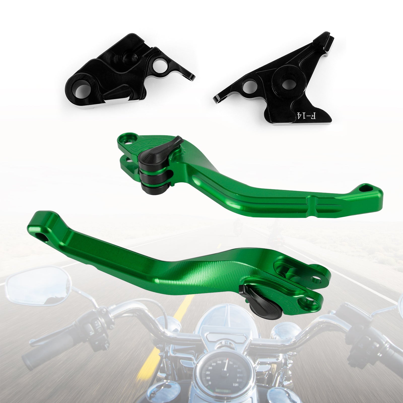 Leva freno frizione corta CNC adatta per Kawasaki ZZR600 ZXR400 Z750S ZX9R ER-5