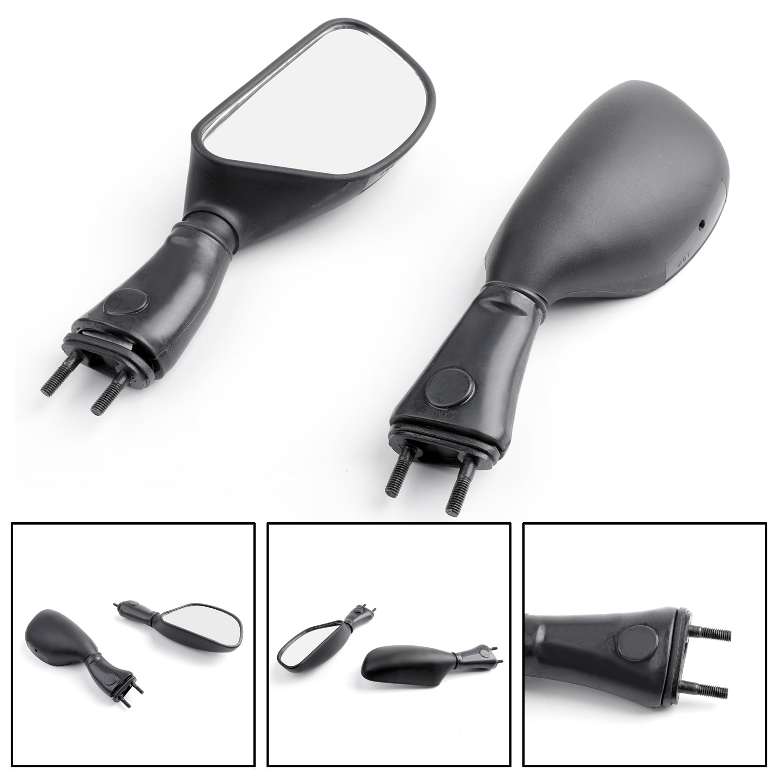 Mirrors For Kawasaki ZX6R 1998-2002 ZX9R ZX9 9R 1998-2003 Black Generi