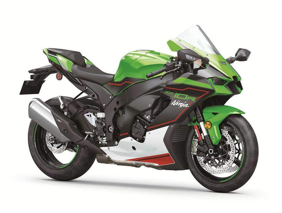 Amotopart 2021-2024 Kawasaki ZX10R ZX10RR Green Black Style7 Fairing Kit