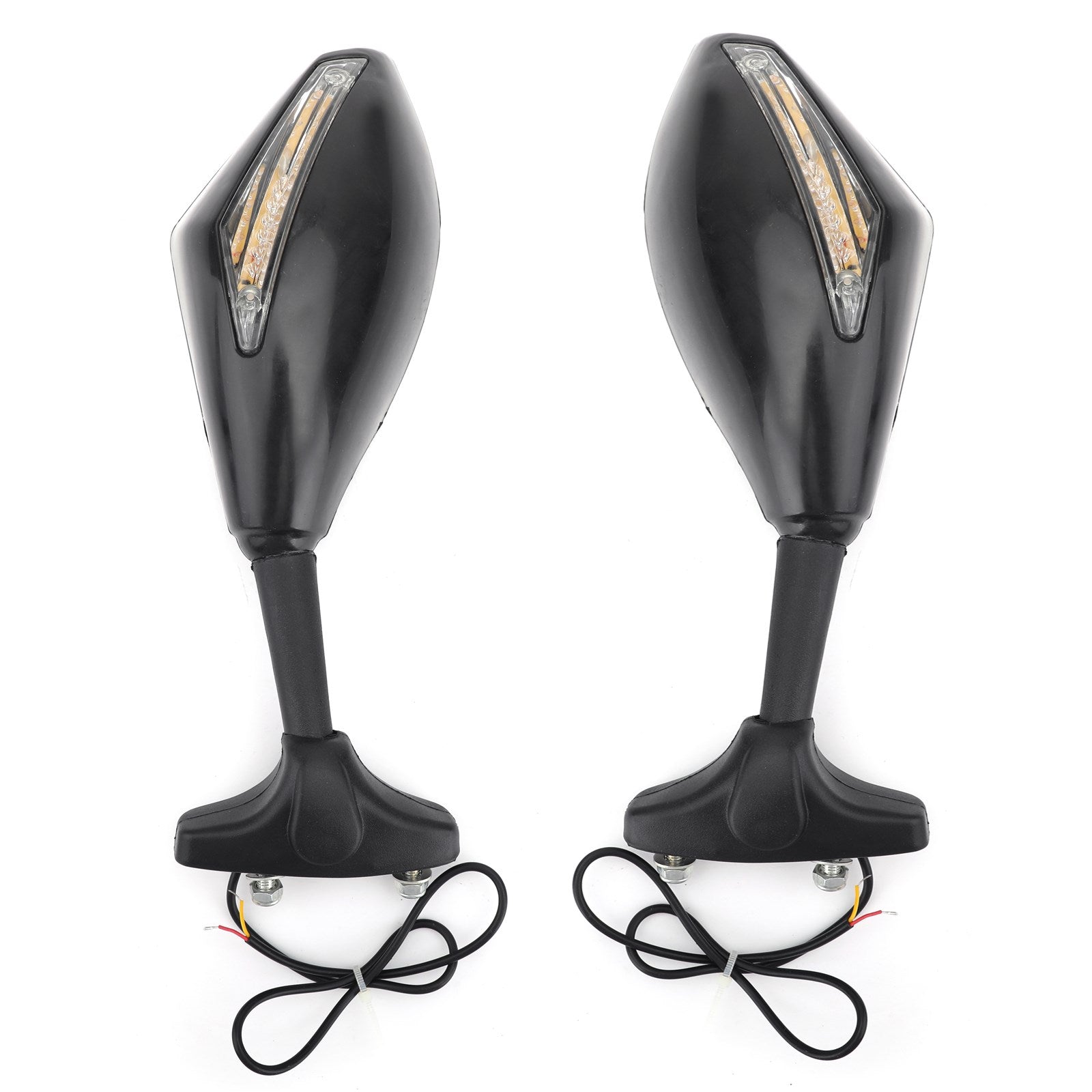 JMTBNO Carbon Fiber LED Turn Signal Mirrors For Yamaha YZF R1, R6, FZ1, FZ6, R3, 600R