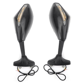 Honda CBR600F4i CBR600F4 CBR600F CBR250R Pair Rear View Side Mirrors With LED Turn Signals