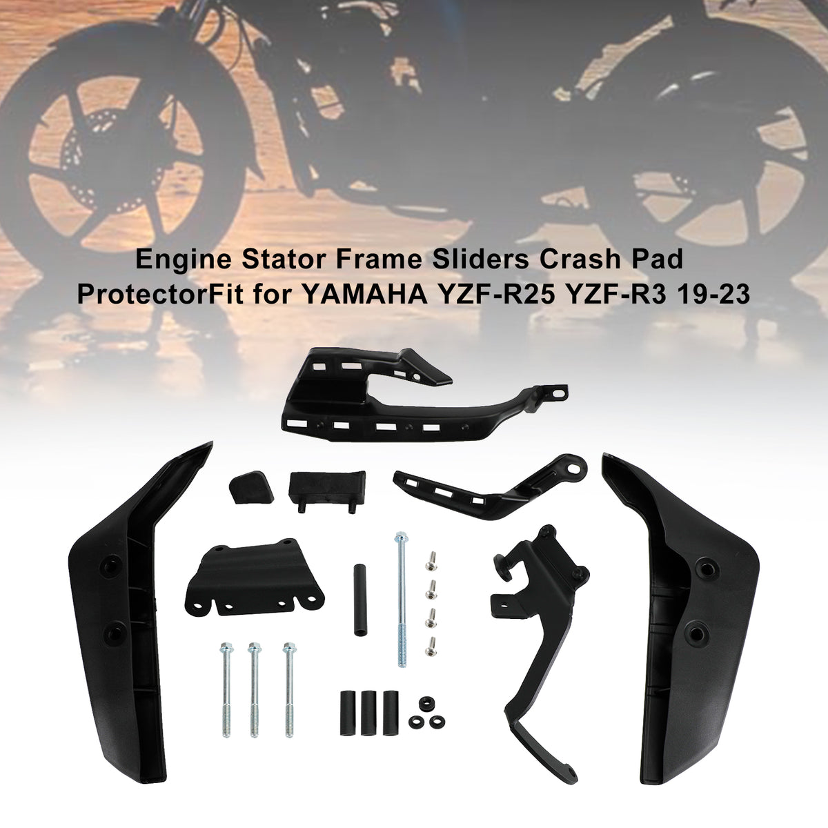 Stator Engine Cover Slider Protector Plastic For Yamaha Yzf-R25 Yzf-R3 19-23