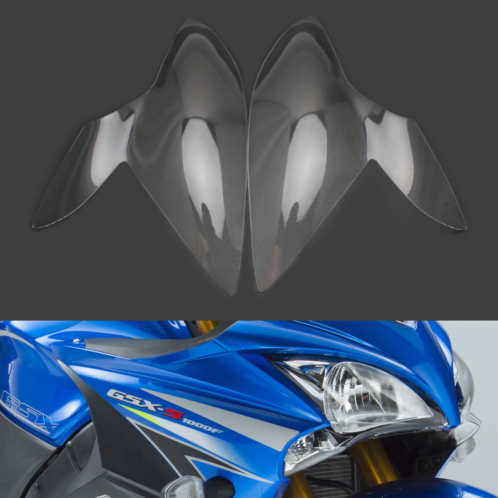 Front Headlight Lens Protection Cover Fit For Suzuki Gsx-S 1000F 2015-2021 Smoke Generic