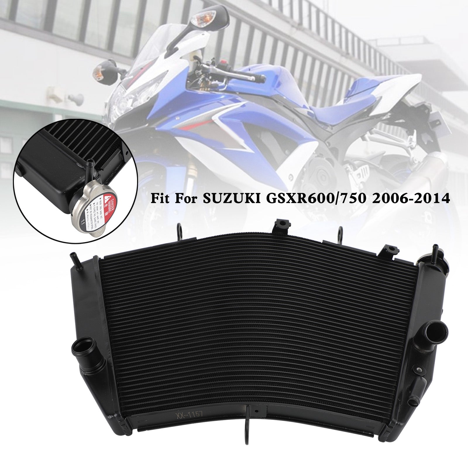 Radiateur de refroidissement pour Suzuki GSXR 600 750 GSX-R600 GSX-R750 2006-2014