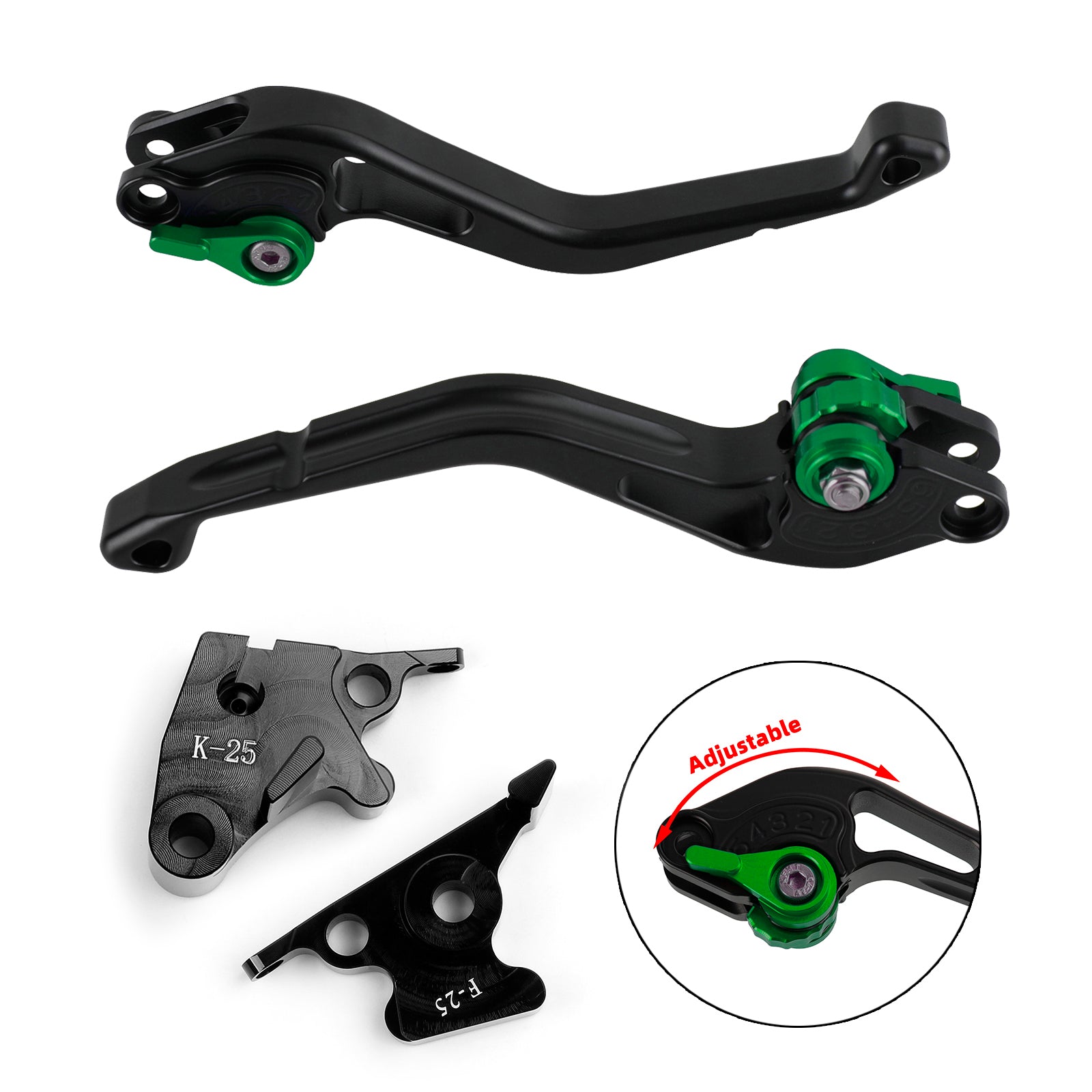 Nueva palanca de freno de embrague corta compatible con Kawasaki Ninja 250R 400 /Z300 Z250SL