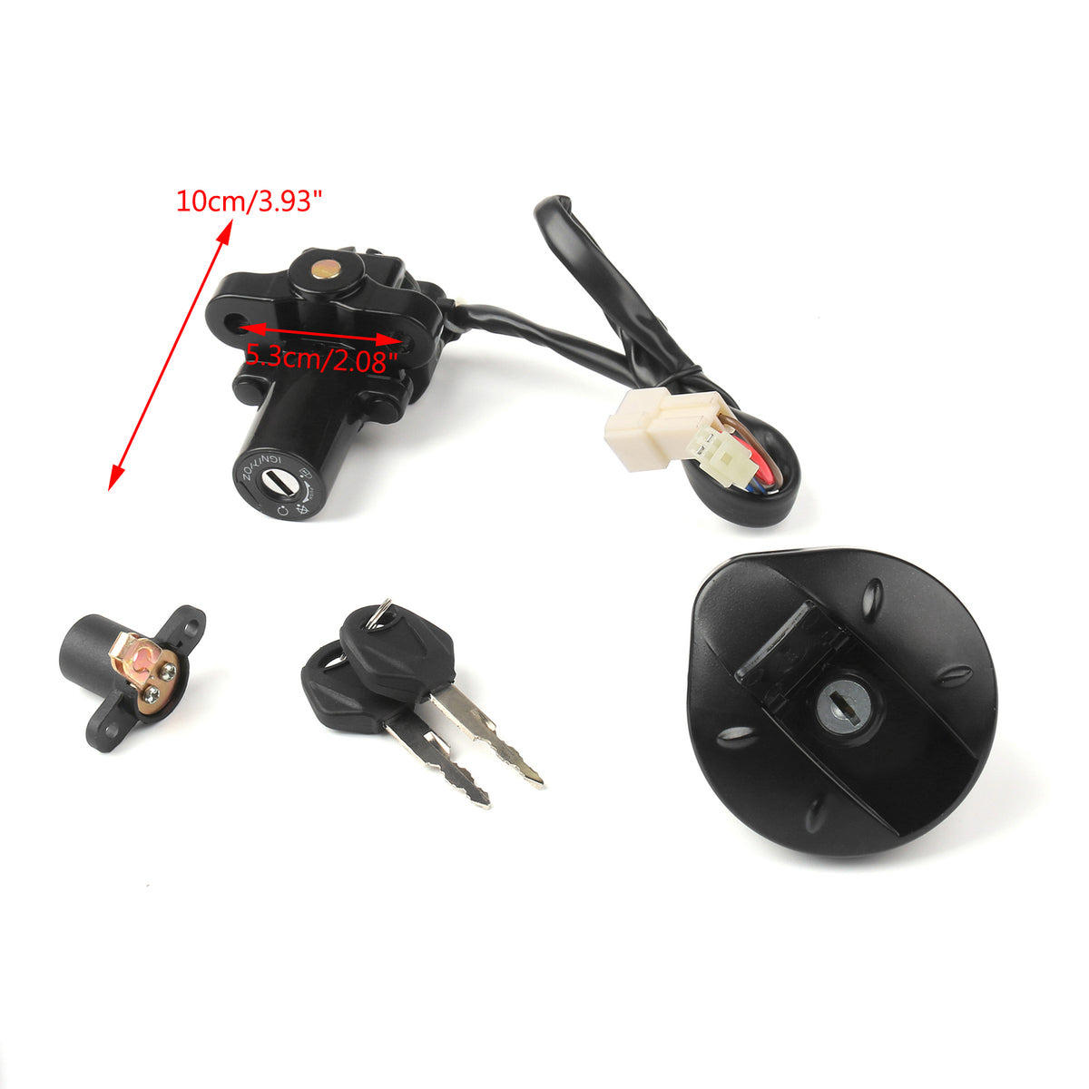 Ignition Switch Seat Gas Cap Cover Lock Key Set For Yamaha XT660 XT660 R/X 04-11