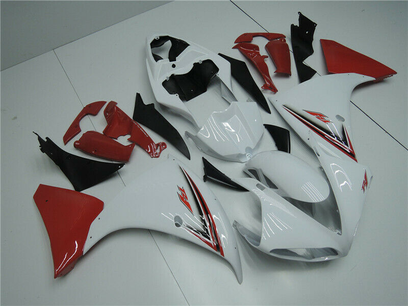 Amotopart 2009–2011 Yamaha YZF R1 Verkleidung, rot-weißes Verkleidungsset
