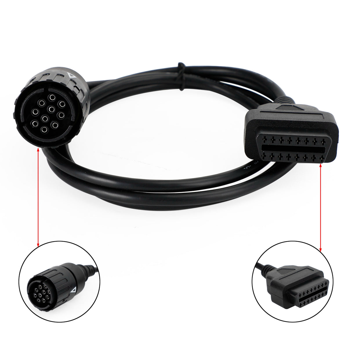 Motorcycle 10 Pin To 16Pin For BMW OBD2 Cable Connector Diagnostic Scanner Cable Generic