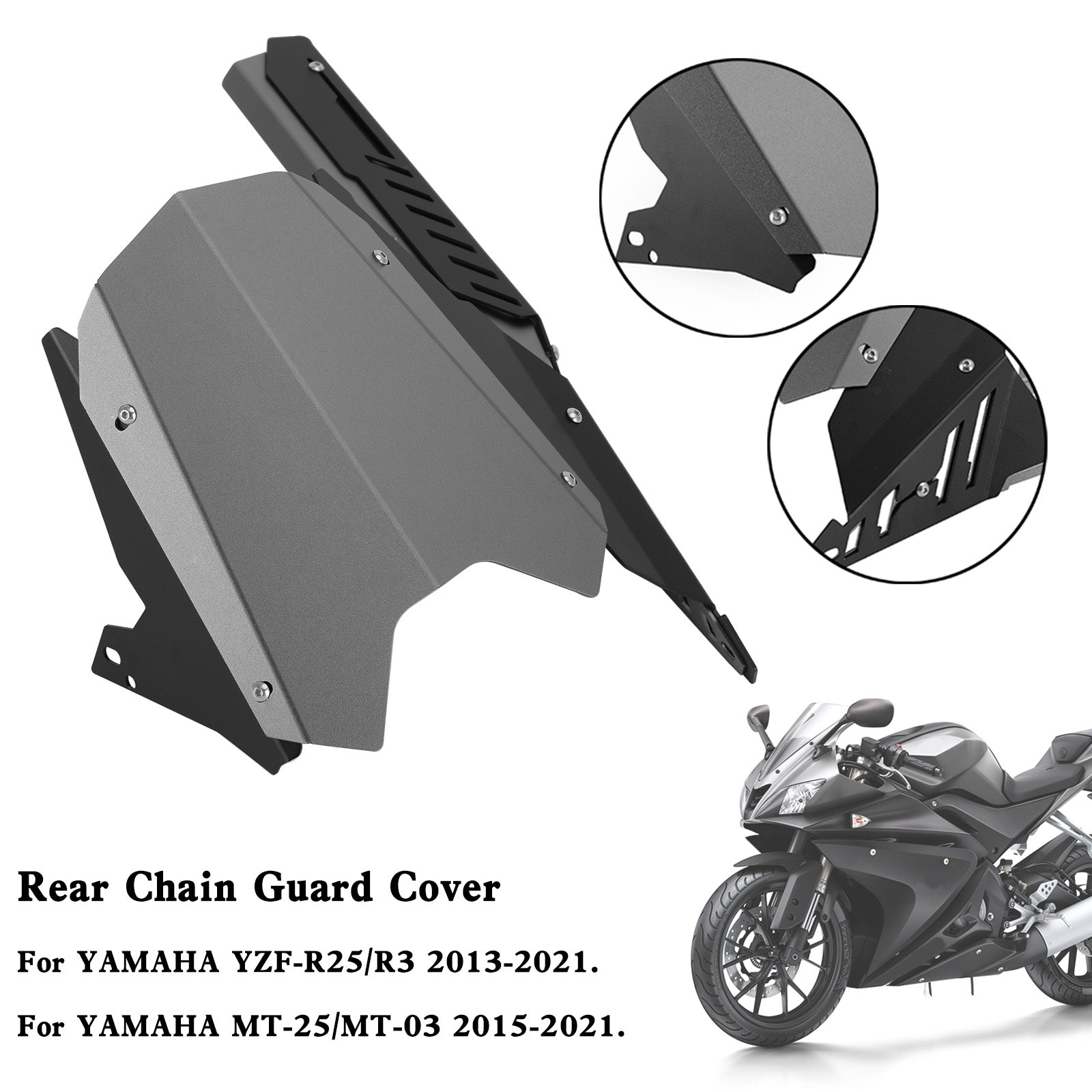 Rear Sprocket Chain Guard Cover For YAMAHA YZF R25 R3 MT-25 MT-03 13-21 Generic