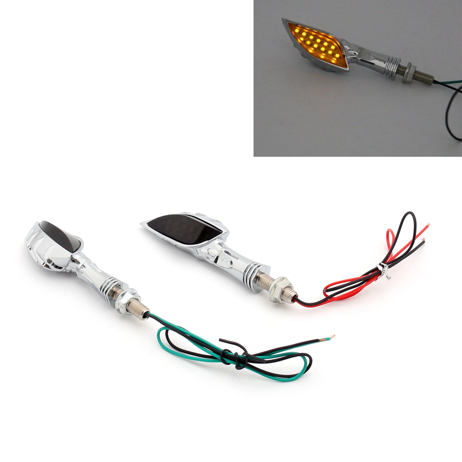 Universal Motorcycle Skeleton Hand LED Turn Signals Blinker Indicator