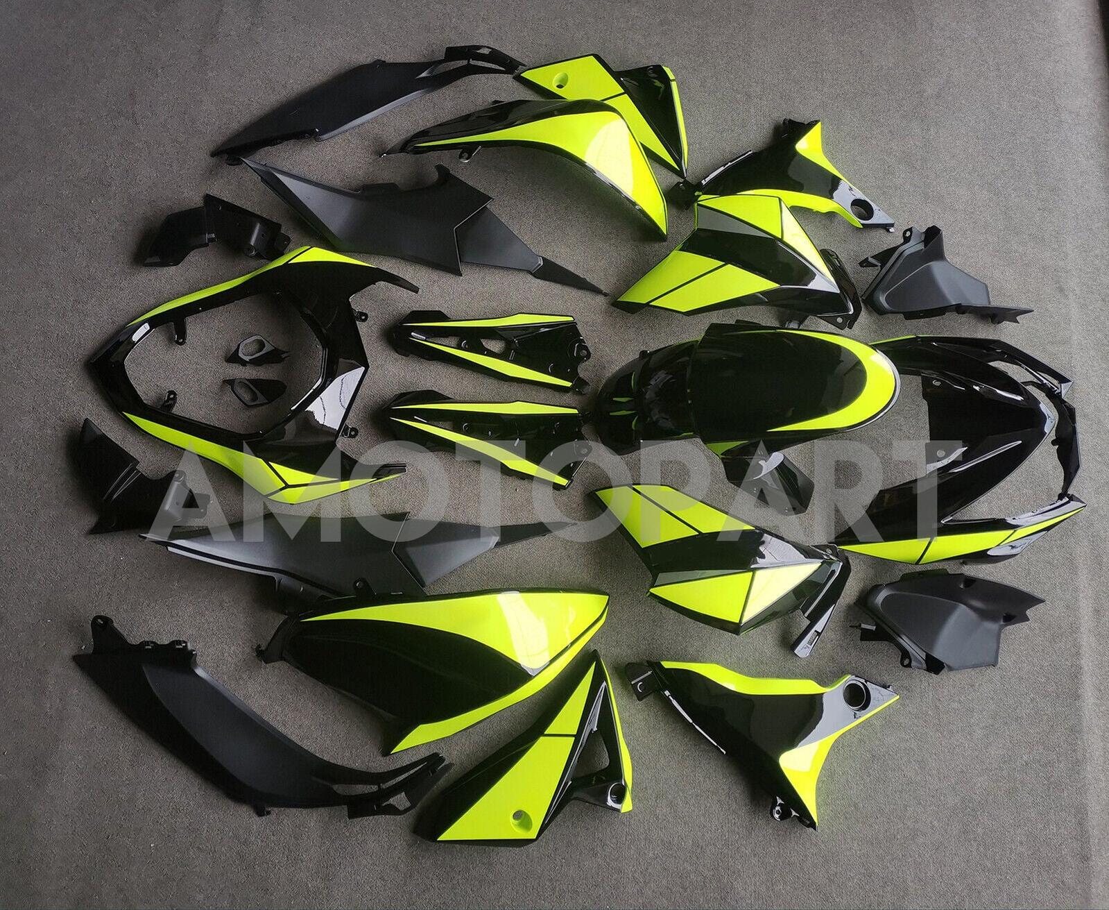 Amotopart 2013-2018 Kawasaki Z800 Yellow Fairing Kit
