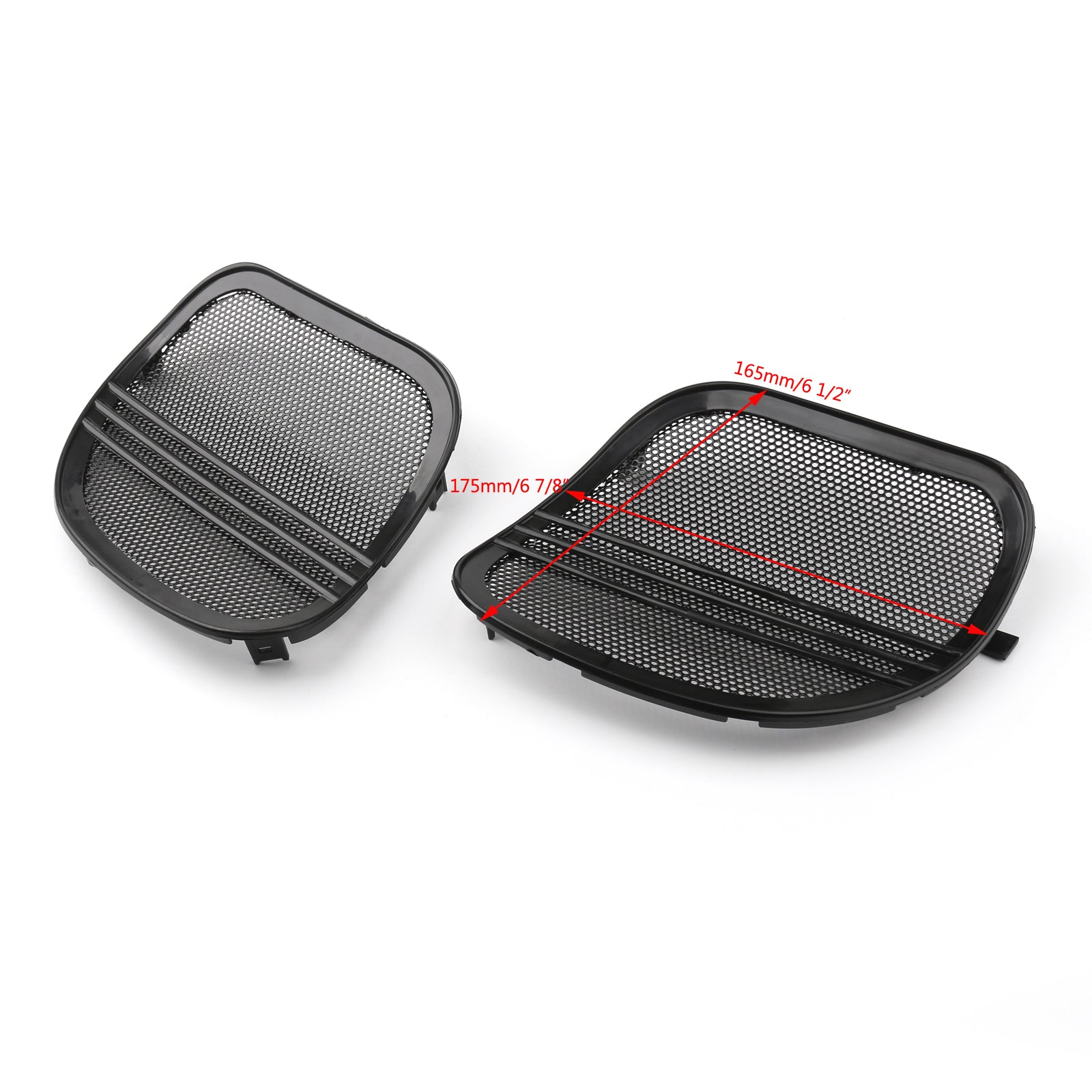 15-18 Harley Road Glide FLTRX BK Rejillas genéricas para cubierta de altavoz de tres líneas para motocicleta