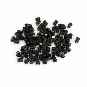 100 Stück 10–32 M5 Gummi-Nutmuttern für Windschutzscheibe und Verkleidung, 3/8 Wellnuts-5 mm, generisch