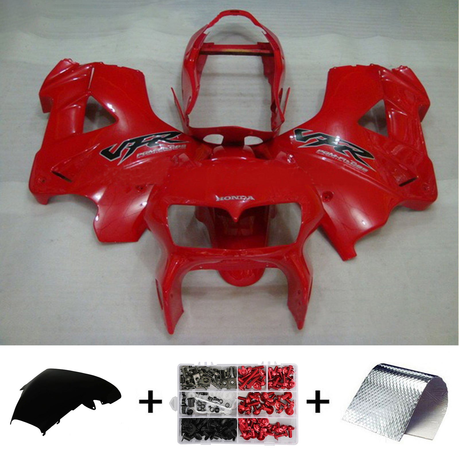 Amotopart 1998-2001 Honda VFR800 Fairing Red Kit