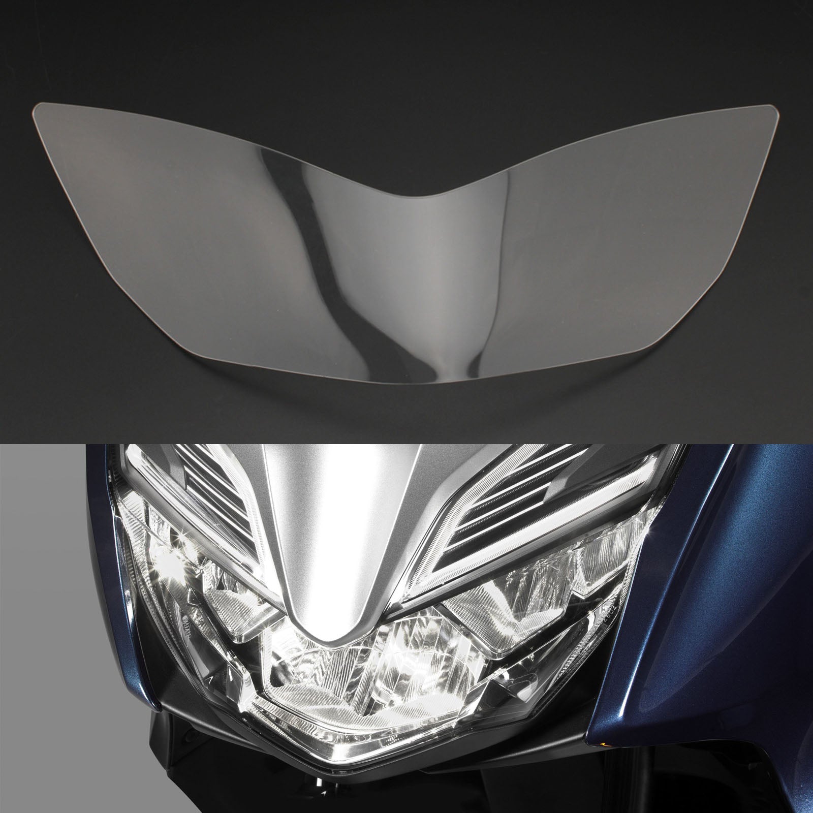 Lente de lámpara delantera protección de lente de faro compatible con Honda Forza 300 2018-2019 humo genérico