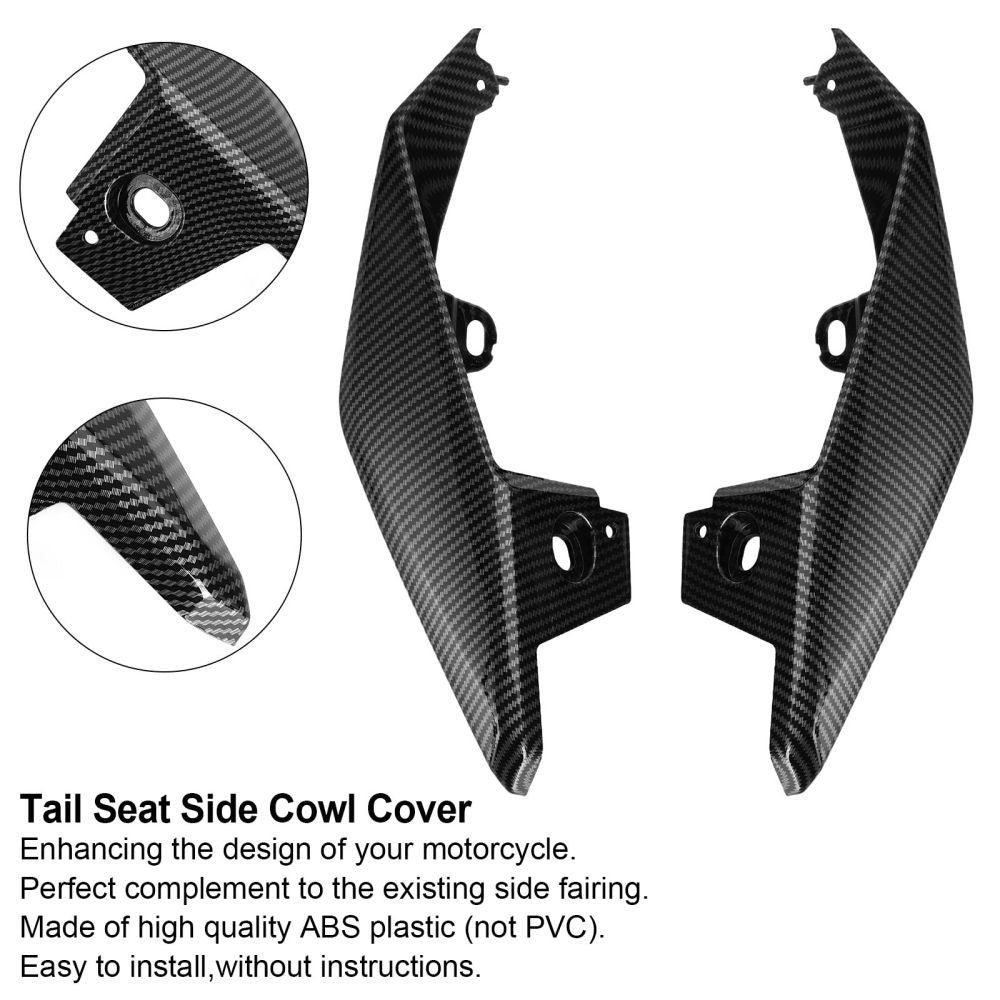 Carenado de cubierta lateral de asiento trasero de carbono para Yamaha MT-09 FZ09 2017-2021 genérico