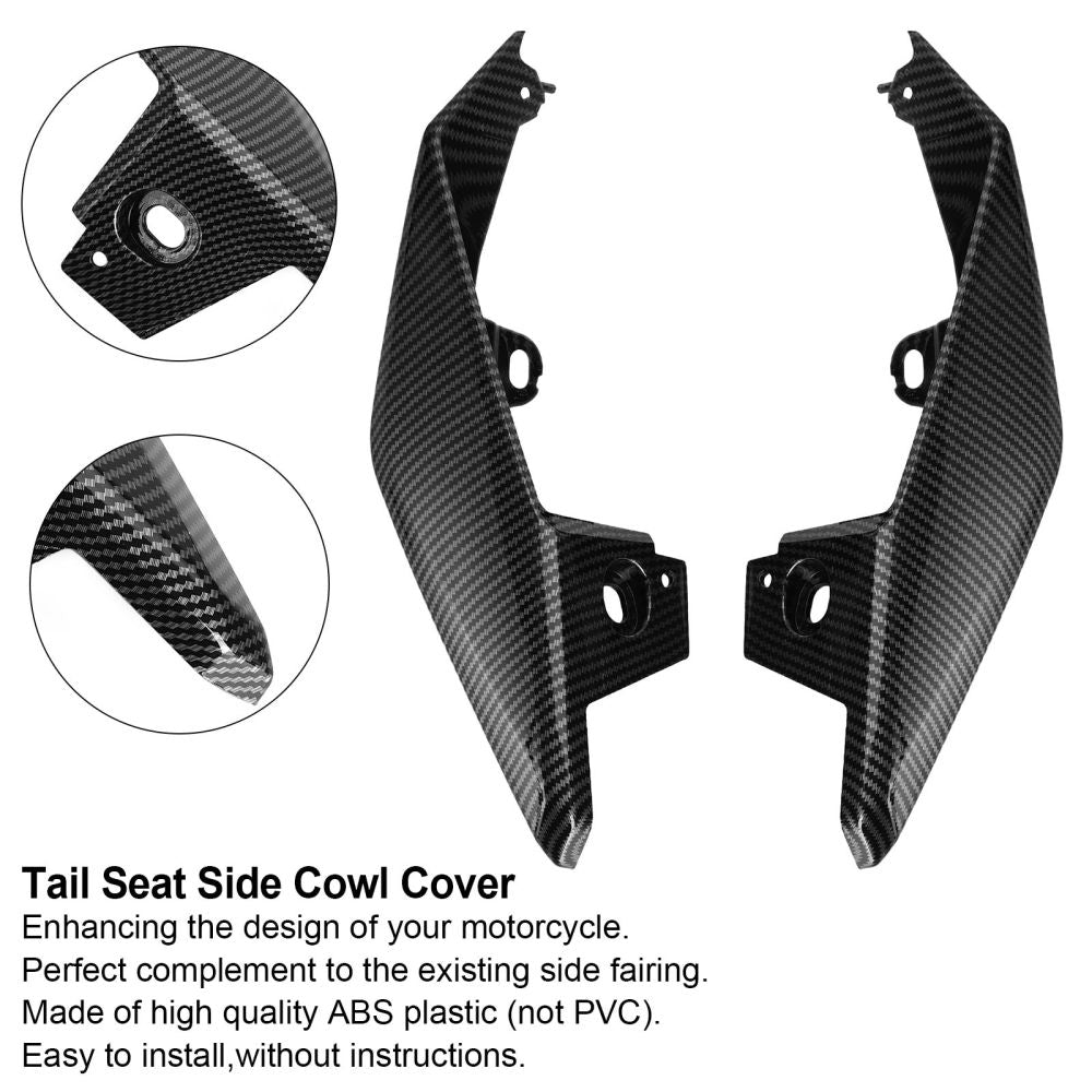Carenatura della copertura del cappuccio laterale del sedile posteriore in carbonio per Yamaha MT-09 FZ09 2017-2021 Generico