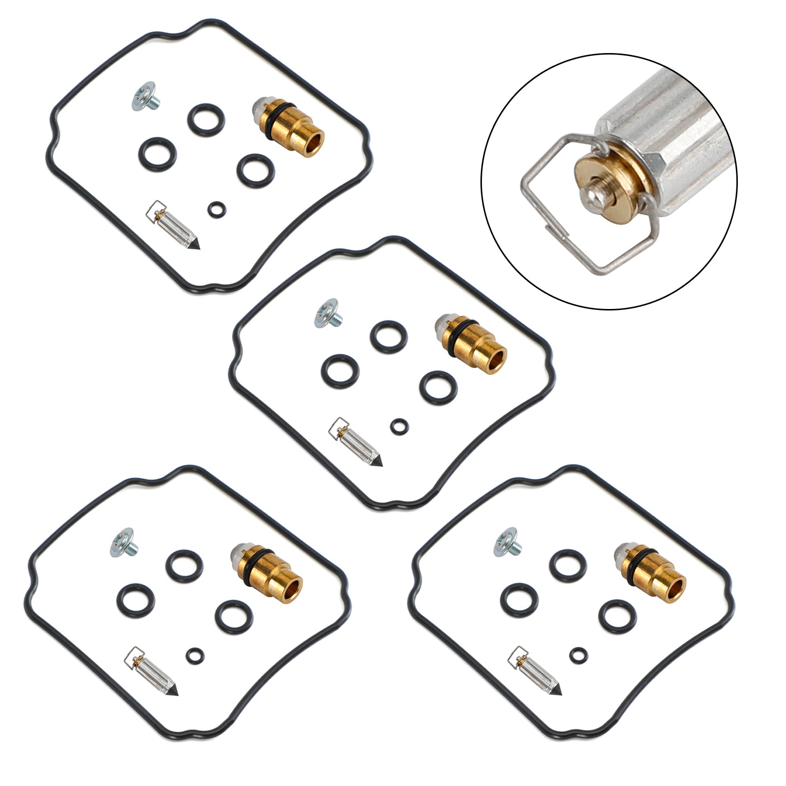 4X キャブレター リビルド修理キット ヤマハ バージョン FZR400(1WG)R/RR 88-1990 に適合
