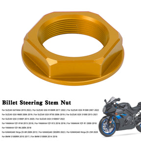 Tuerca del vástago de dirección Billet para SUZUKI GSXR 600/750 YZF-R1 ZX6R S1000RR