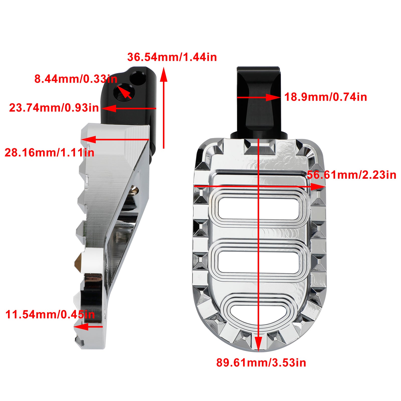 Hintere Fußrasten-Fußraste passend für Sportster S Breakout Lower Rider Softail Slim