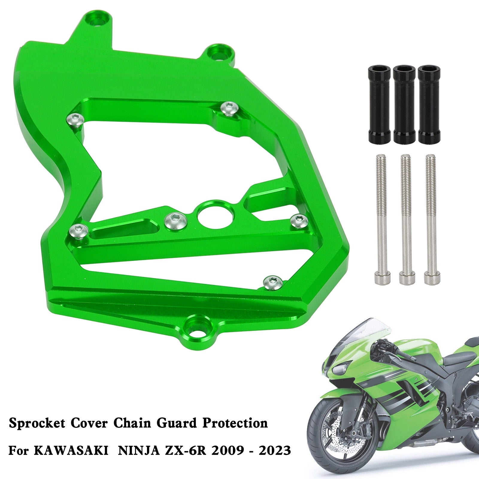 Front Sprocket Cover Chain Guard For KAWASAKI Ninja ZX-6R ZX6R 2009-2023