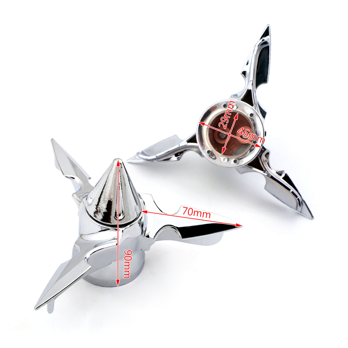 Chrom-Spun-Blade-Spinning-Vorderachskappenmutternabdeckung, passend für Softail Touring