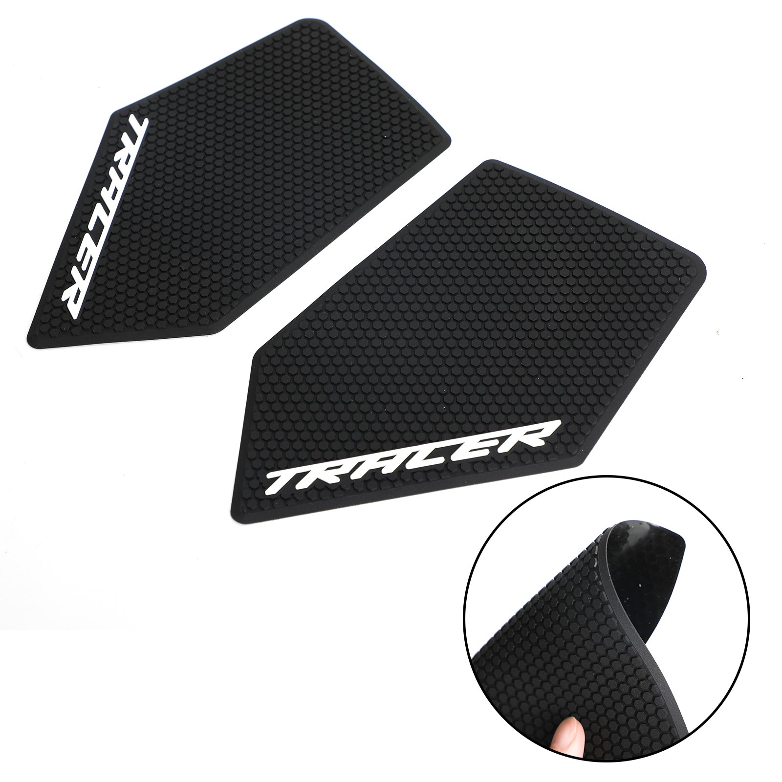 Side Grip Tank Pads Black For Yamaha Tracer 9 / GT RN70 2021 - 2022 2-Piece Kit Generic