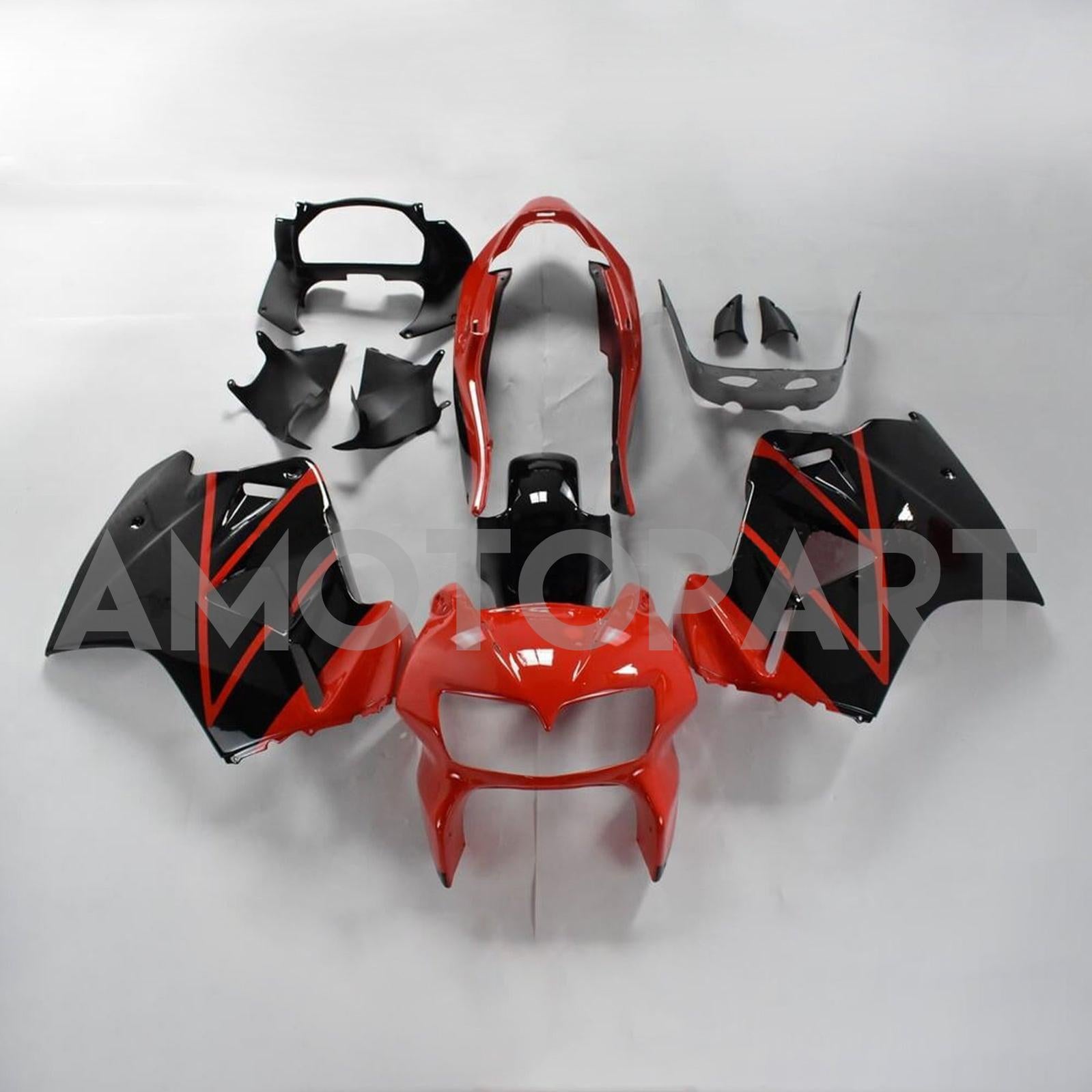 Amotopart 1998-2001 Honda VFR800 Fairing Black&Red Kit