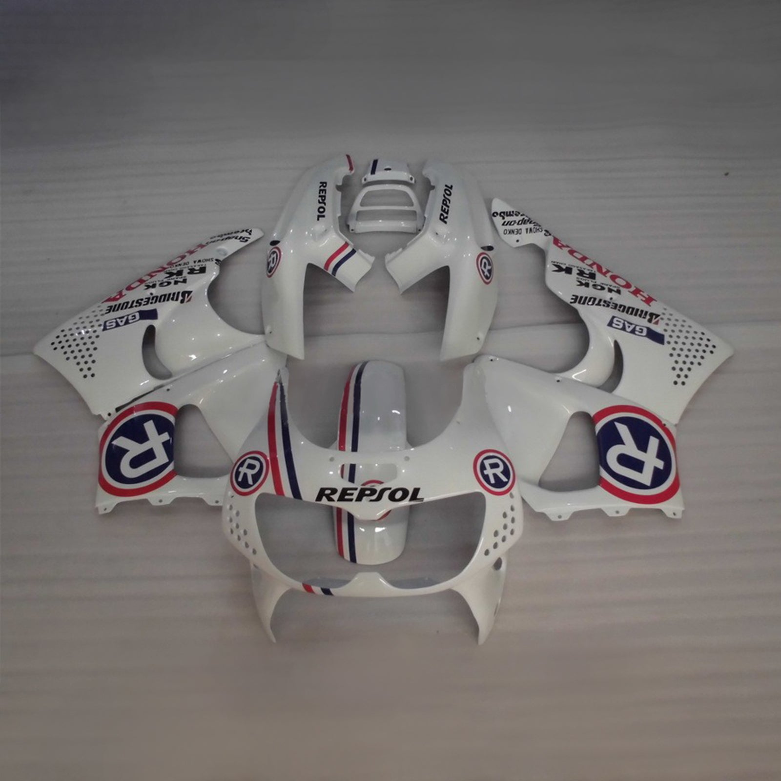 Amotopart 1994-1995 Honda CBR900RR 893 Fairing White Repjol Kit