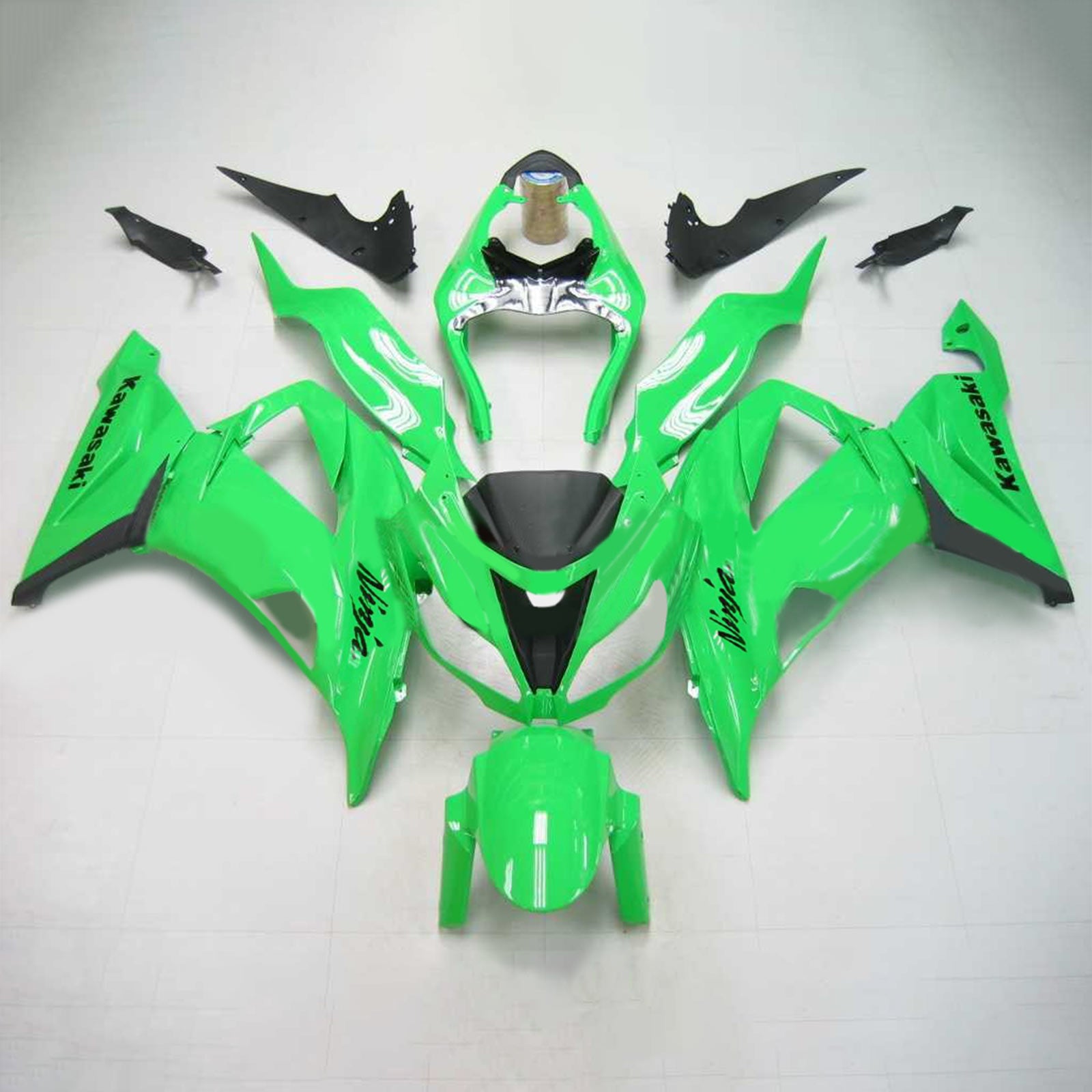 Amotopart Kawasaki 2013-2018 ZX6R 636 Green Fairing Kit