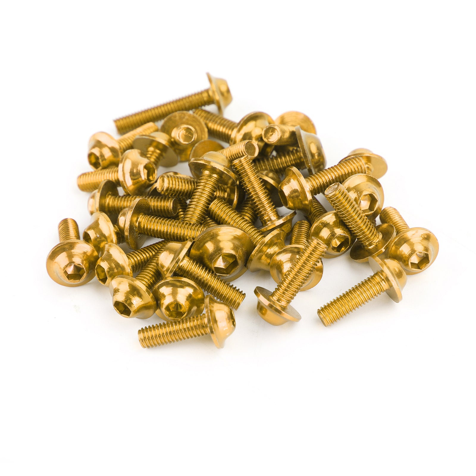 158Pcs Sportbike Windscreen Fairing Bolts Kit Fastener Clips Screws Gold