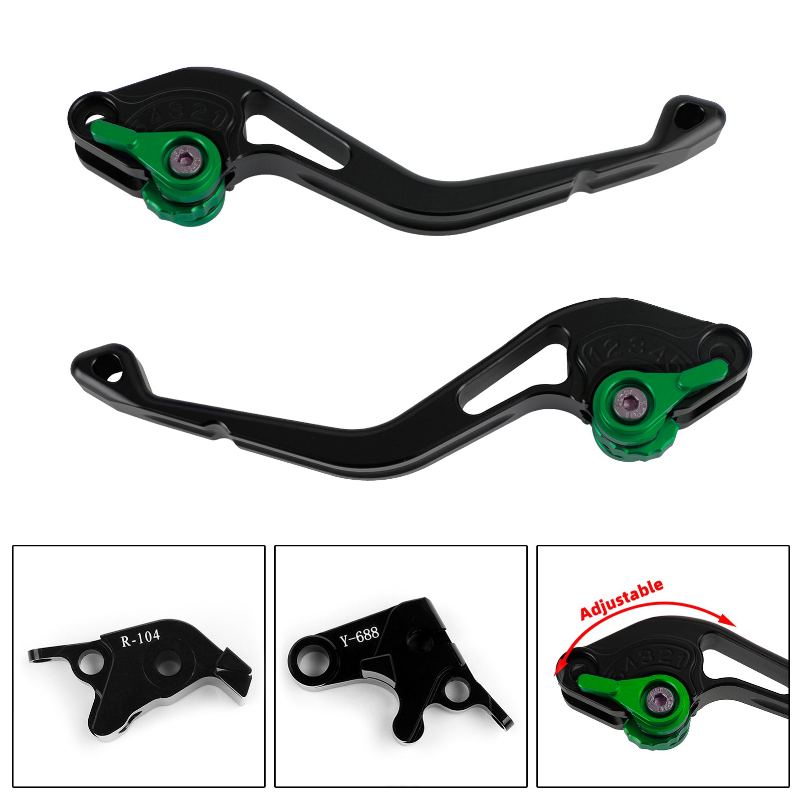 Nouveau levier de frein d'embrayage court adapté pour Yamaha YZF R1 R6 R6S VERSION CA/ue